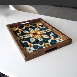 Aberto Design REF001 Bandeja de Madera Maciza Multicolor